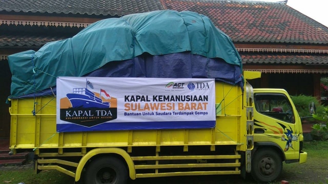 Kapal TDA Peduli Kirimkan 8 Ton Bantuan untuk Korban Gempa Sulawesi Barat