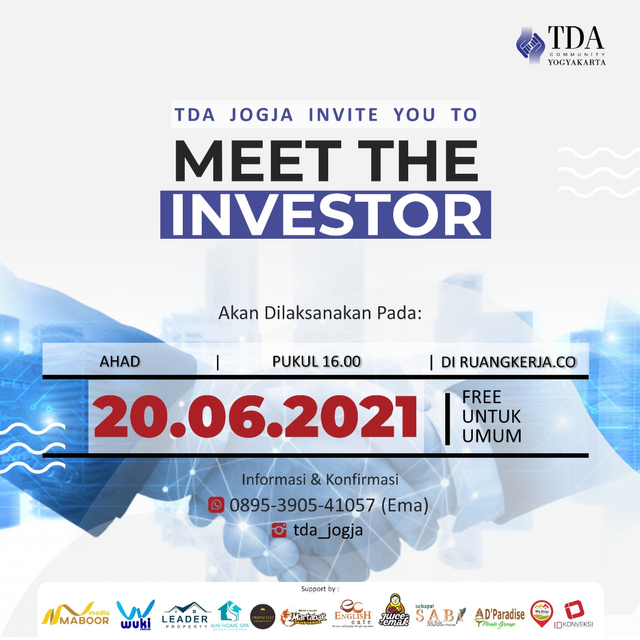 TDA Yogyakarta Langsungkan Meet The Investor untuk Scaleup Bisnis Anggota