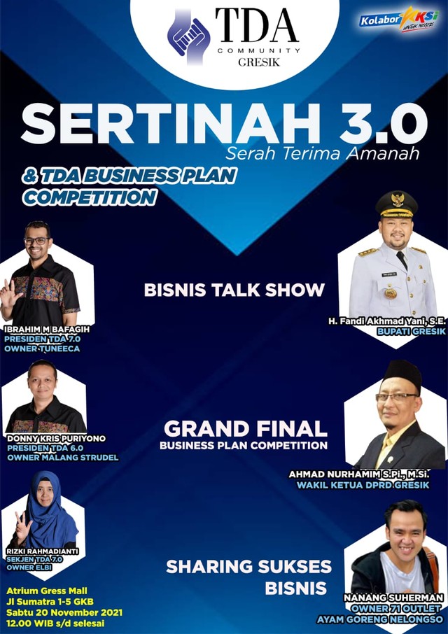 Adakan Sertinah TDA Gresik 3.0, Sharing Ilmu Bisnis Beri Kebermanfaatan