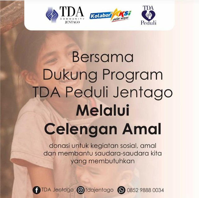 Komunitas TDA Jentago, Salurkan Bantuan melalui Program Celengan Amal TDA Peduli
