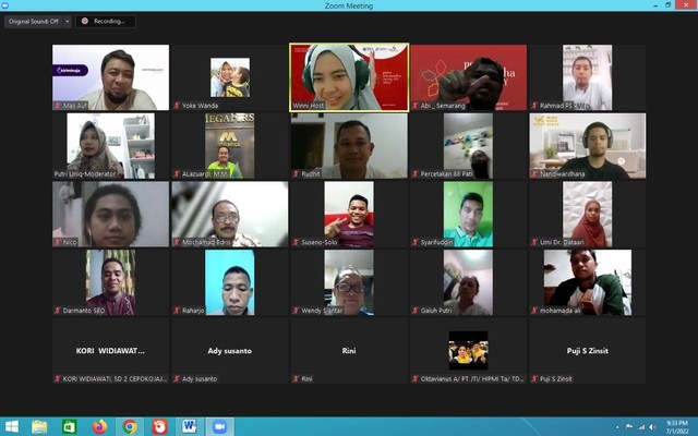 Sambut Pesta Wirausaha Jateng DIY, TDA Semarang Langsungkan Zoom Binar ke-4