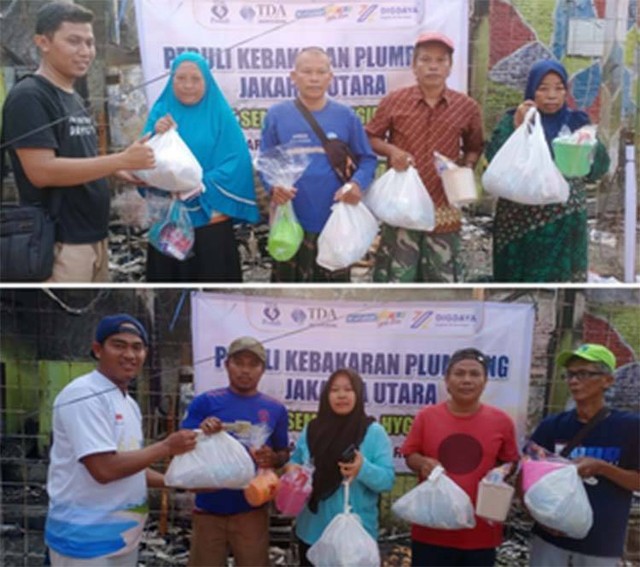 TDA Peduli Serahkan Bantuan Donasi untuk Korban Kebakaran Plumpang Jakarta Utara