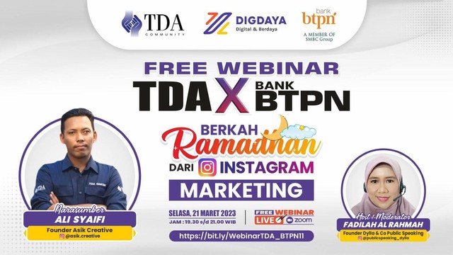 TDA X BTPN Langsungkan Webinar untuk Tingkatkan Penjualan di Bulan Ramadhan