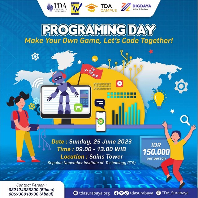 Komunitas TDA Surabaya Gelar Programming Day Untuk Anak Usia 7-12 Tahun