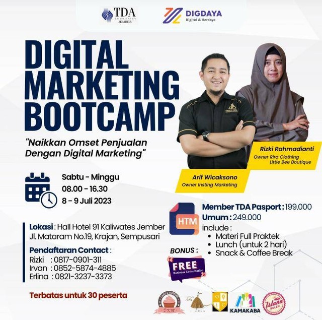 Komunitas TDA Jember Akan Langsungkan Workshop Digital Marketing