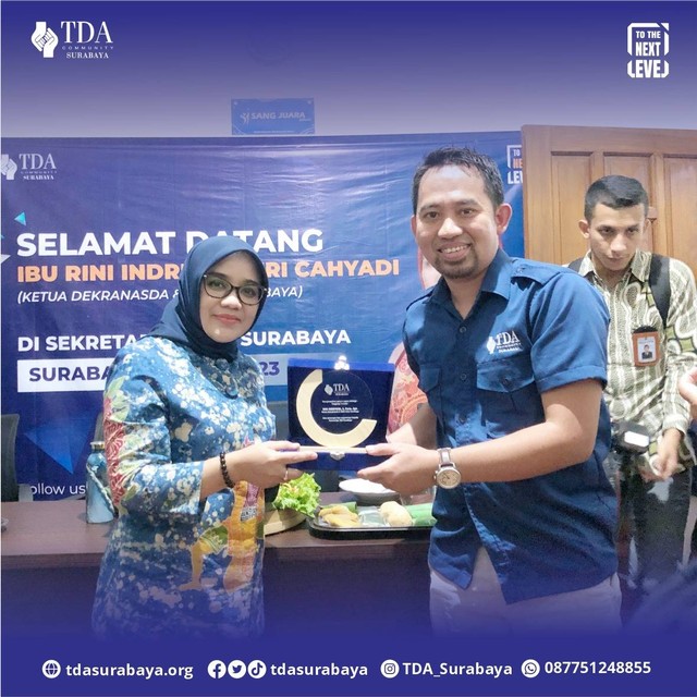 Resmikan Sekretariat TDA Surabaya, Terima Kunjungan Ketua GOW Kota Surabaya