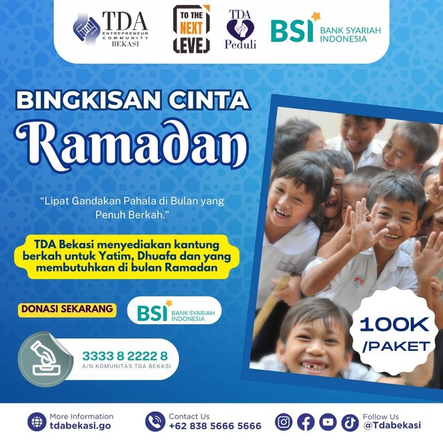 Bulan Penuh Berkah, TDA Bekasi Akan Helat Kegiatan Bingkisan Cinta Ramadan
