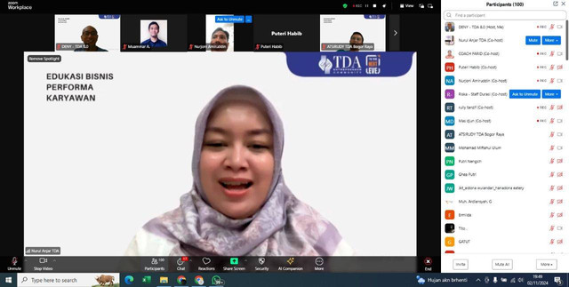 TDA Pusat Adakan Sharing Bisnis Diskusikan Karyawan Sampai Naik Level