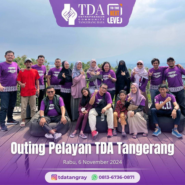Komunitas Pengusaha TDA Tangerang Selenggarakan Outing Khusus Pelayan