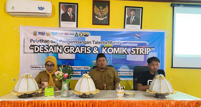 TDA Wajo Gandeng SLB 1 Sengkang Adakan Workshop Desain Grafis dan Komik Strip