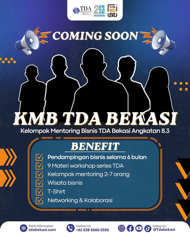 Dorong UMKM Naik Kelas, TDA Bekasi Langsungkan Kelompok Mentoring Bisnis 8.3