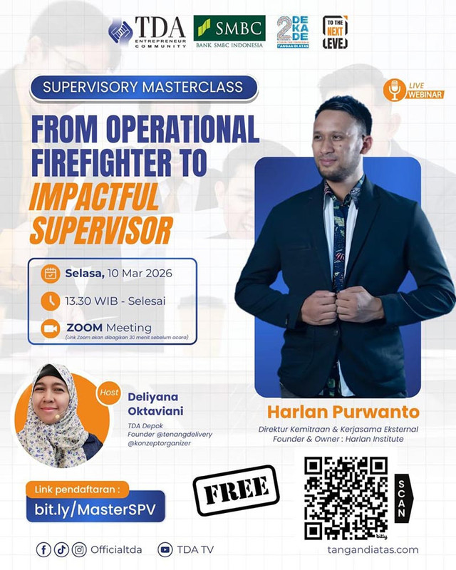 TDA Adakan Supervisory Masterclass, Harlan Purwanto Bahas Kepemimpinan Tim