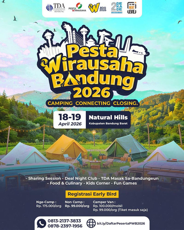 TDA Bandung Selenggarakan Pesta Wirausaha 2026 untuk Usung Konsep Camping dan Kolaborasi
