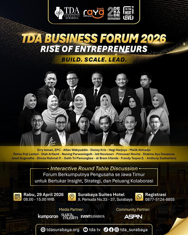 Jelang Akhir Kepengurusan, TDA Surabaya 8.0 Adakan Forum Bisnis Se-Jatim