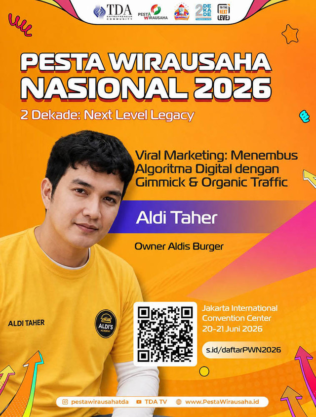 PWN TDA 2026 Hadirkan Aldi Taher, Kupas Cara Viral Jadi Peluang Bisnis