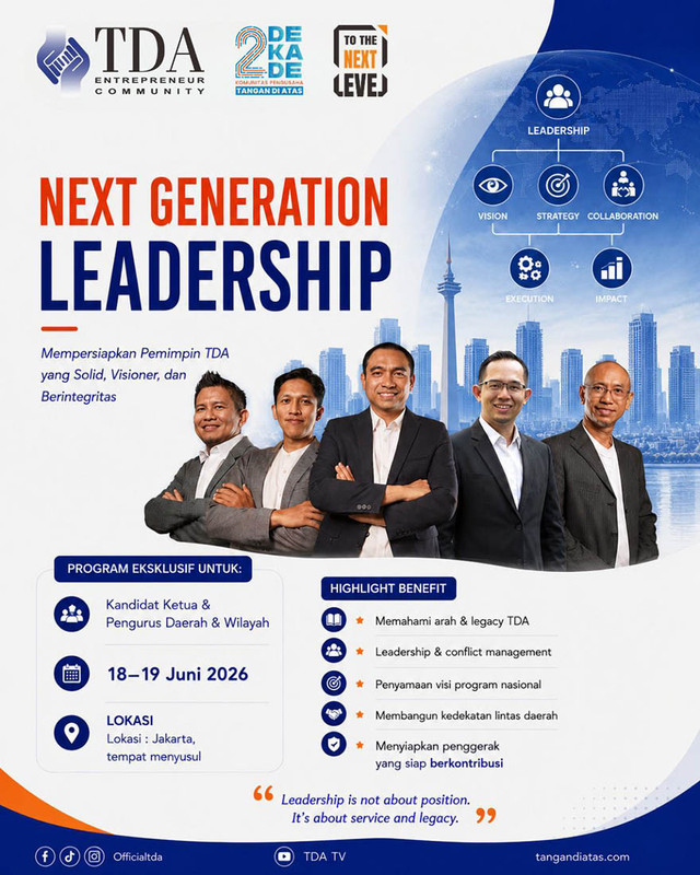 TDA Perkokoh Regenerasi Organisasi Lewat Next Generation Leadership Bootcamp 2026
