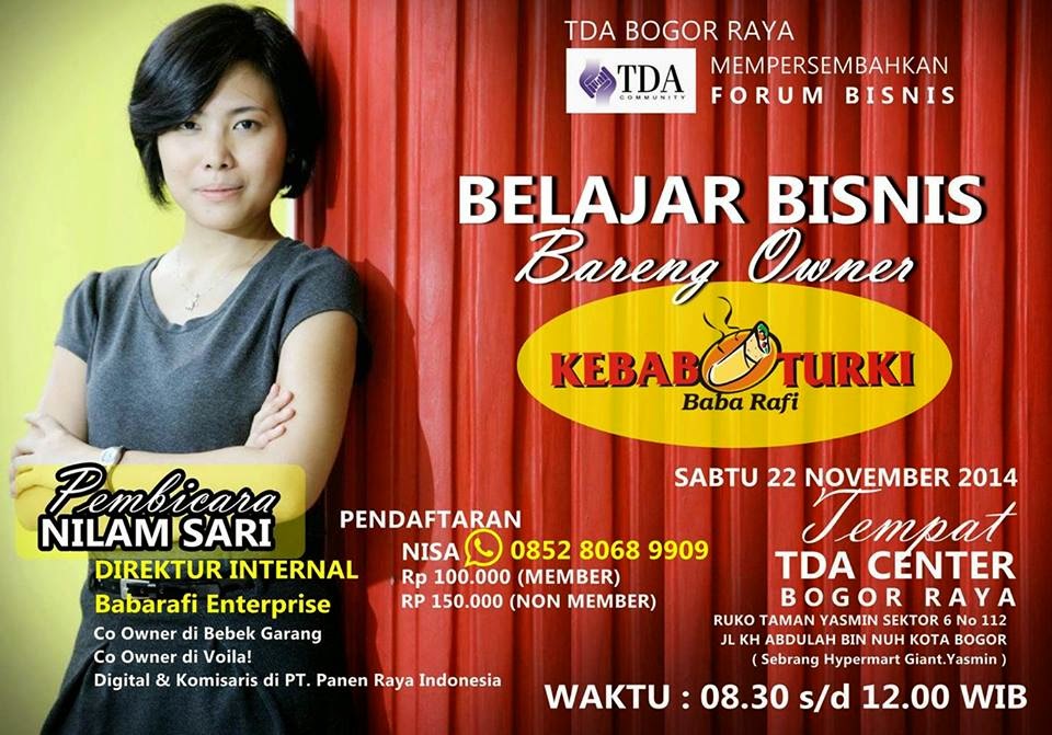 Forum Bisnis : Belajar Bersama Owner Kebab Baba Rafi