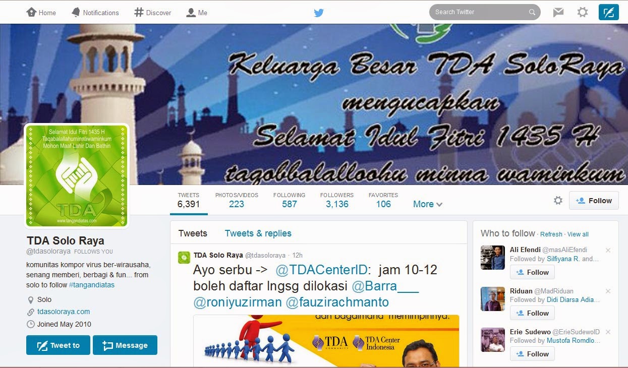 Syarat Menjadi Anggota TDA Solo
