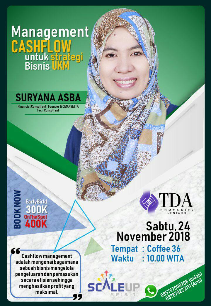 TDA Jentago Meyelenggarakan Event Untuk Strategi Management Cashflow Bagi UKM