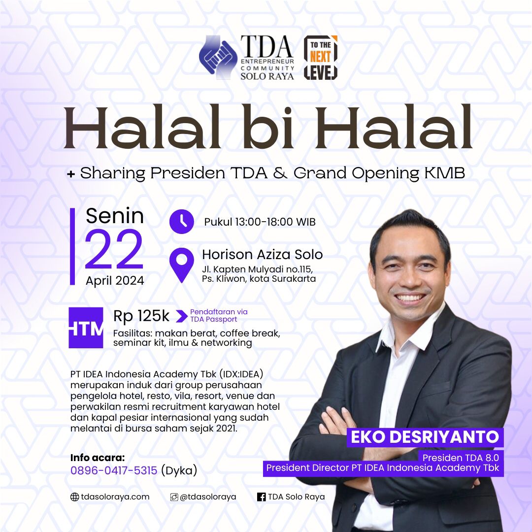 Halal Bi Halal TDA Soloraya 2024