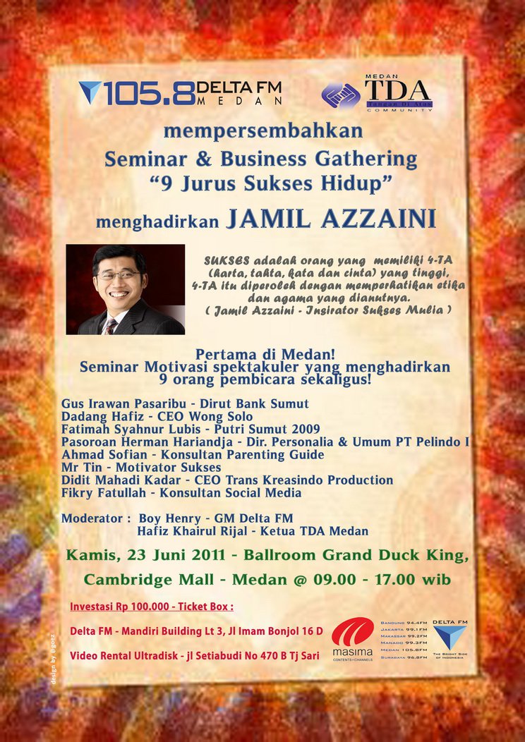 TDA Medan Bersama Jamil Azzaini